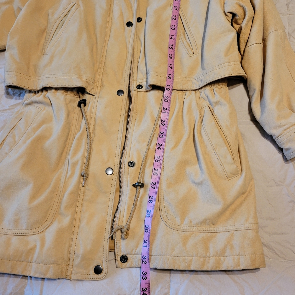 Chamonix men's light tan soft leather long sleeved with side pockets size small - Picture 8 of 16